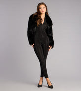 Shine On Rhinestone Zip-Up Jumpsuit