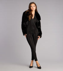 Shine On Rhinestone Zip-Up Jumpsuit