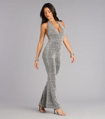 Afterglow Sparkle Halter Jumpsuit