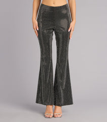 Midnight Spark Rhinestone Flare Pants