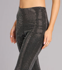Midnight Spark Rhinestone Flare Pants