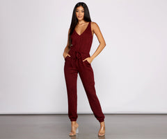 Keep It Chill Cozy Knit Jumpsuit
