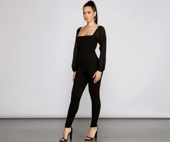 Ready For My Closeup Chiffon Catsuit