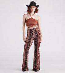 Trendy Gal Floral Boho Flare Pants