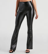 The Winner Faux Leather Flare Pants