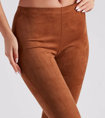 Stylish Pick Faux Suede Flare Pants