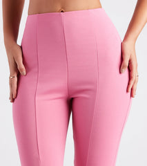 Split Decision Crepe Flare Pants