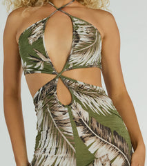 Paradise Awaits Cutout Tropical Knit Jumpsuit