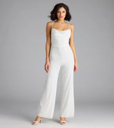 Elevate Your Vibe Wide-Leg Faux Pearl Jumpsuit