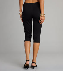 Forever On Trend High Rise Ponte Capri Pants