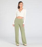 She's All Business Wide-Leg Crepe Trouser Pants