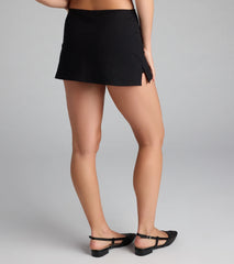 Simple And Chic Ponte Knit Mini Skort