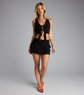 Sensational Match Ruffle Mini Skort