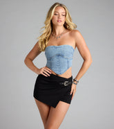 Buckle Up Babe Belted Wrap Skort