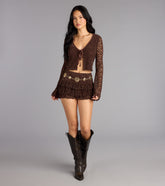 Sultry Sweet Ruffle Lace Shorts