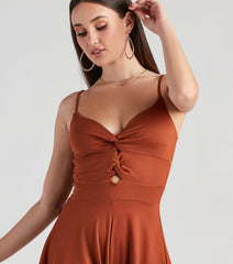 Country Chic Faux Suede Romper