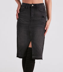 Ayla Midi Slit Skirt By Windsor Denim