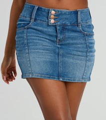Always A Classic Mid-Rise Denim Mini Skirt