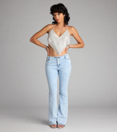 Retro Vibes Only Mid Rise Flare Denim Jeans