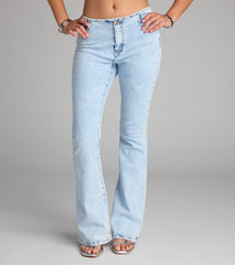 Retro Vibes Only Mid Rise Flare Denim Jeans