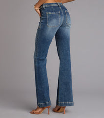 Street Flare Mid-Rise Flare Denim Jeans