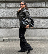 Ring It In Grommet Wide-Leg Denim Jeans