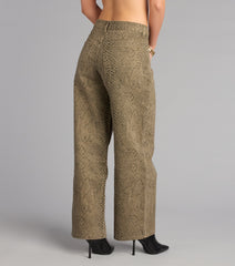 Wild Streak Snake Print Denim Jeans