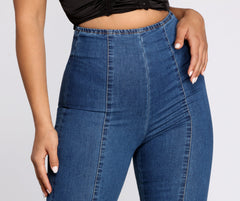 High Waist Denim Skinny Pants