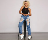 Effortlessly Chic High Rise Destructed Jogger
