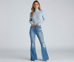Total Flare High-Rise Distressed Jeans