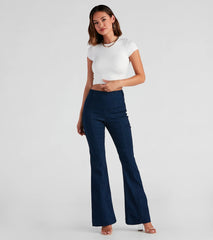 Slay In High-Rise Flare Denim Pants