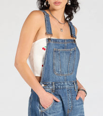 Match My Vibe Wide-Leg Denim Overalls