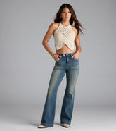 Word On The Street Mid-Rise Flare Denim Jeans