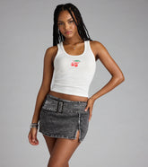 Major Attitude Denim Mini Skort