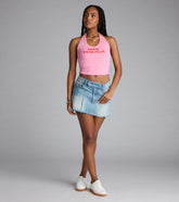 Main Feed Moment Denim Mini Skort