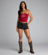 Belt It Like It's Hot Denim Shorts