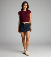 Laced Up and Thriving Denim Skort