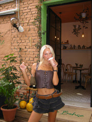 Ruffle With It Denim Mini Skort