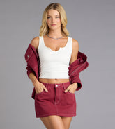 Match Point Mid-Rise Denim Skort