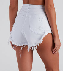 Taking It Easy High Rise Cut Off Shorts