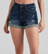 Meli Mid-Rise Cuffed Denim Shorts by Windsor Denim