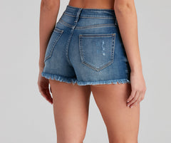 Day To Day High Rise Denim Shorts By Windsor Denim