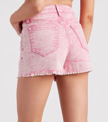 Remy High-Rise Acid-Wash Denim Shorts by Windsor Denim