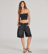 Born To Be Trendy Mid-Rise Denim Jorts