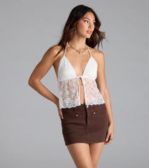 Going Somewhere Mid-Rise Denim Skort