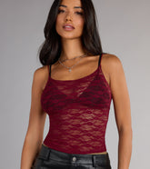 Delicate But Daring Lace Cami Crop Top