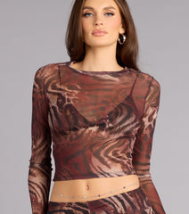 Untamed Edge Animal Print Crop Top