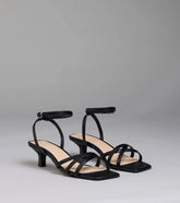 Chic And Ready Strappy Kitten Heels