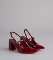 Too Chic To Quit Sling-Back Pumps