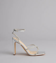 VIP Only Rhinestone Metallic Block Heels